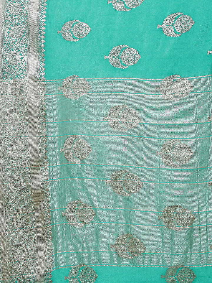 Zari Booti Woven Handloom Saree