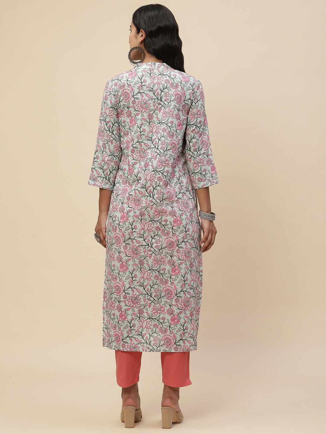 Floral Printed Cotton Kurta
