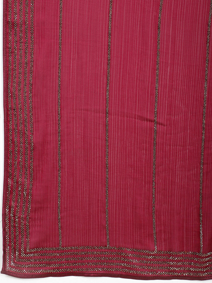 Stone Embroidered Chiffon Saree