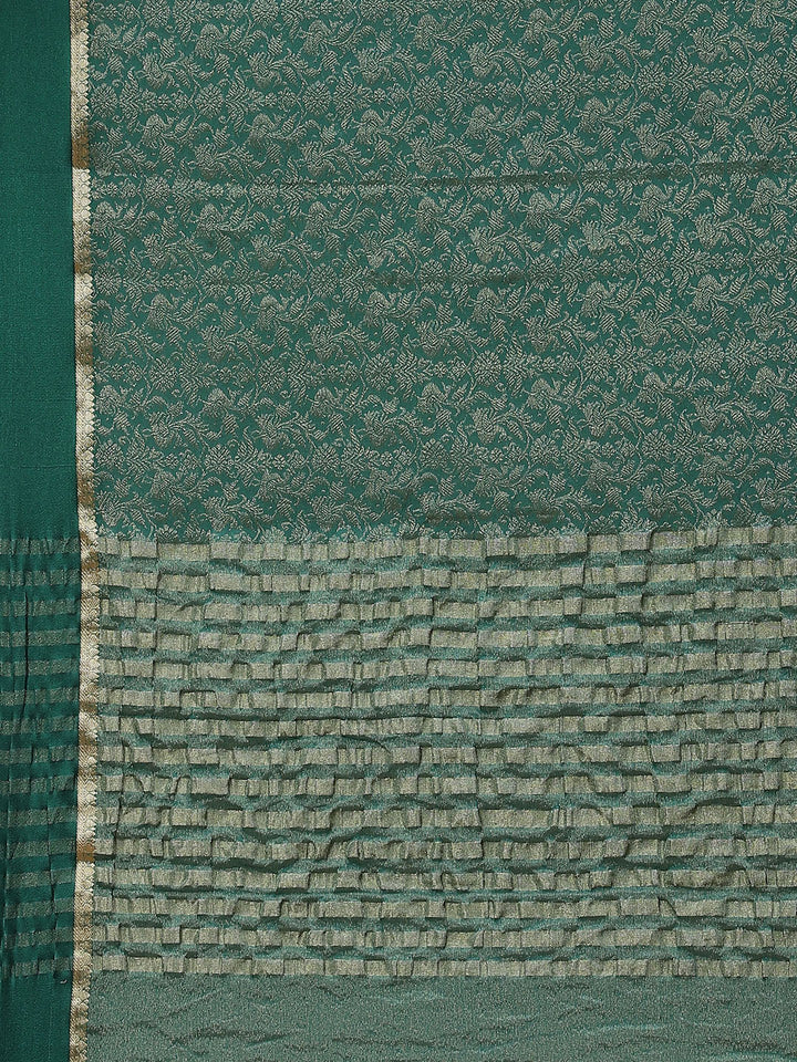 Light Brocade Georgette Plain Saree