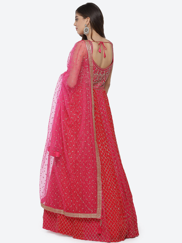 Sequence Work Crepe Stitched Salwar Kameez With Sequence Dupatta