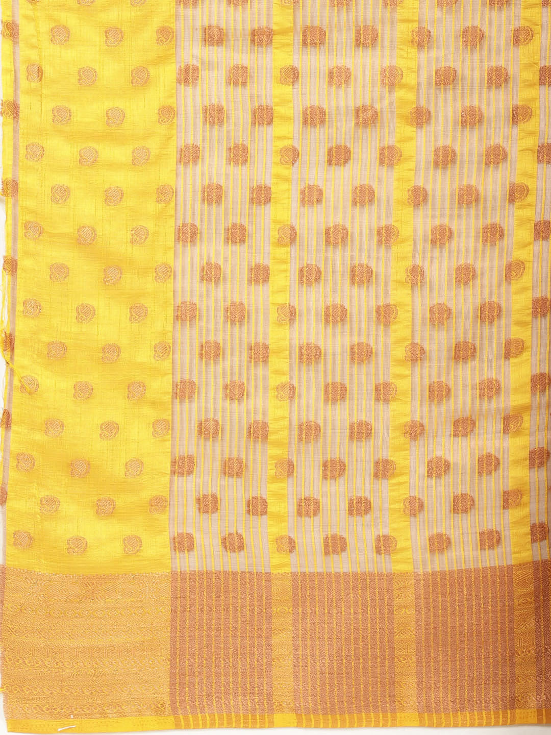 Zari Border Booti Woven Handloom Saree