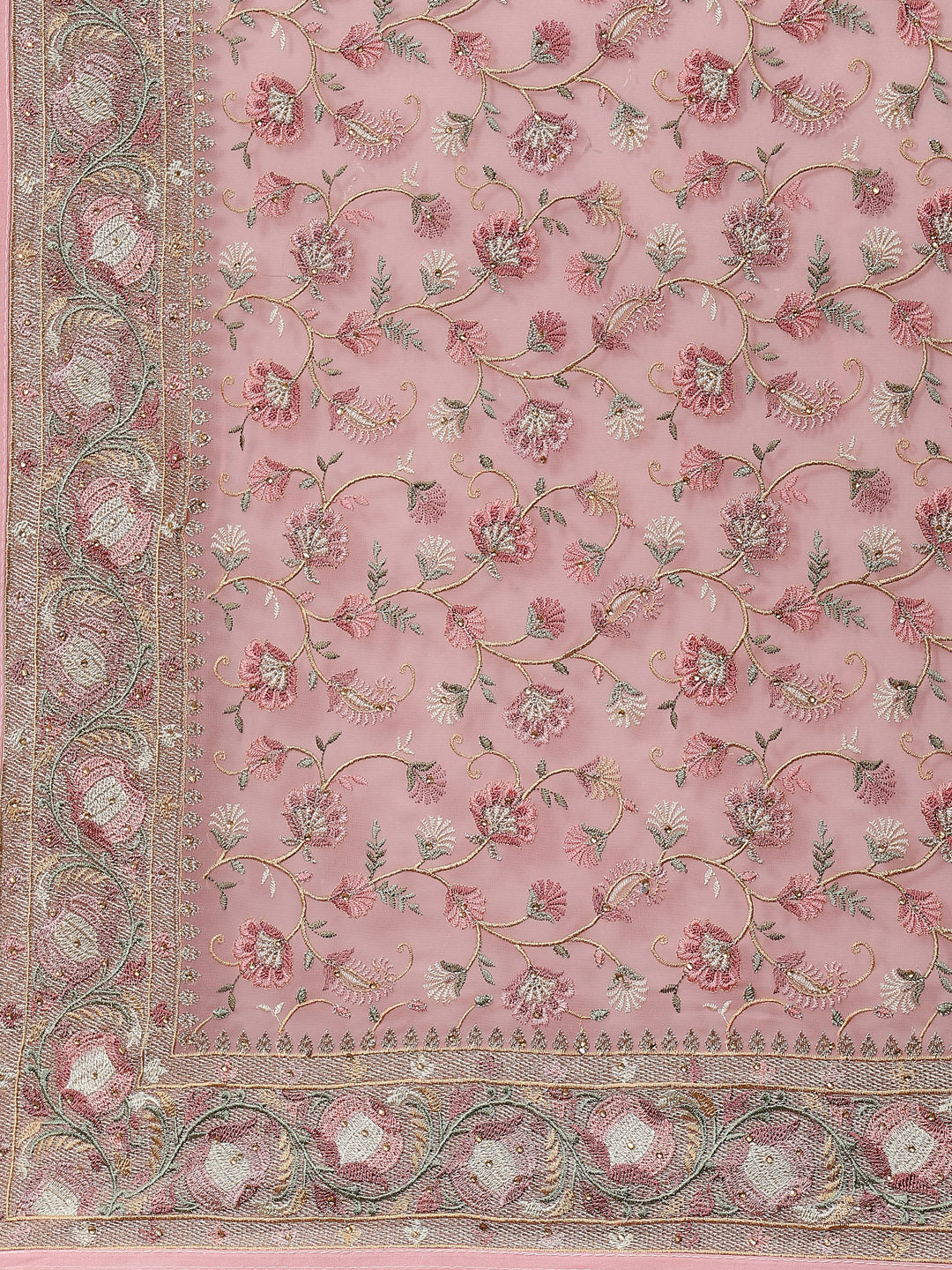 Floral Resham Jaal Embroidered Georgette Saree