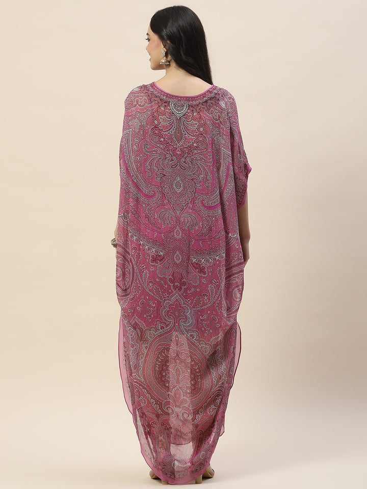Digital Print Georgette Kaftan Kurta