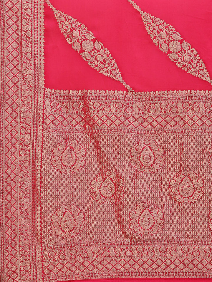Zari Jaal Satin Woven Saree