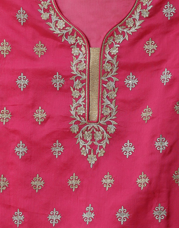 Chanderi Embroidered Suit Piece