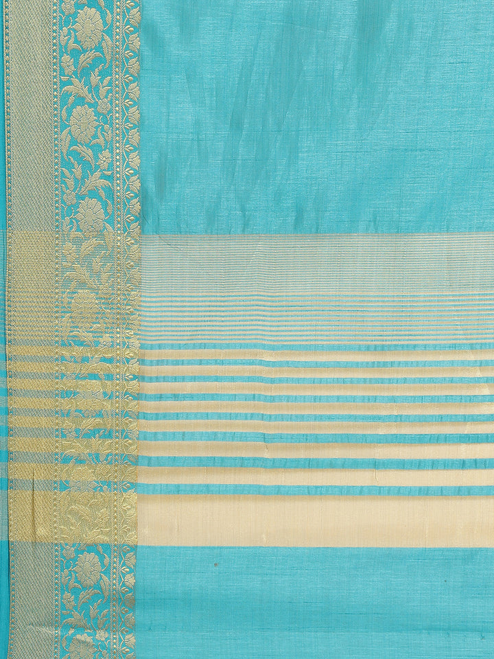 Plain Art Handloom Saree with  Zari Border