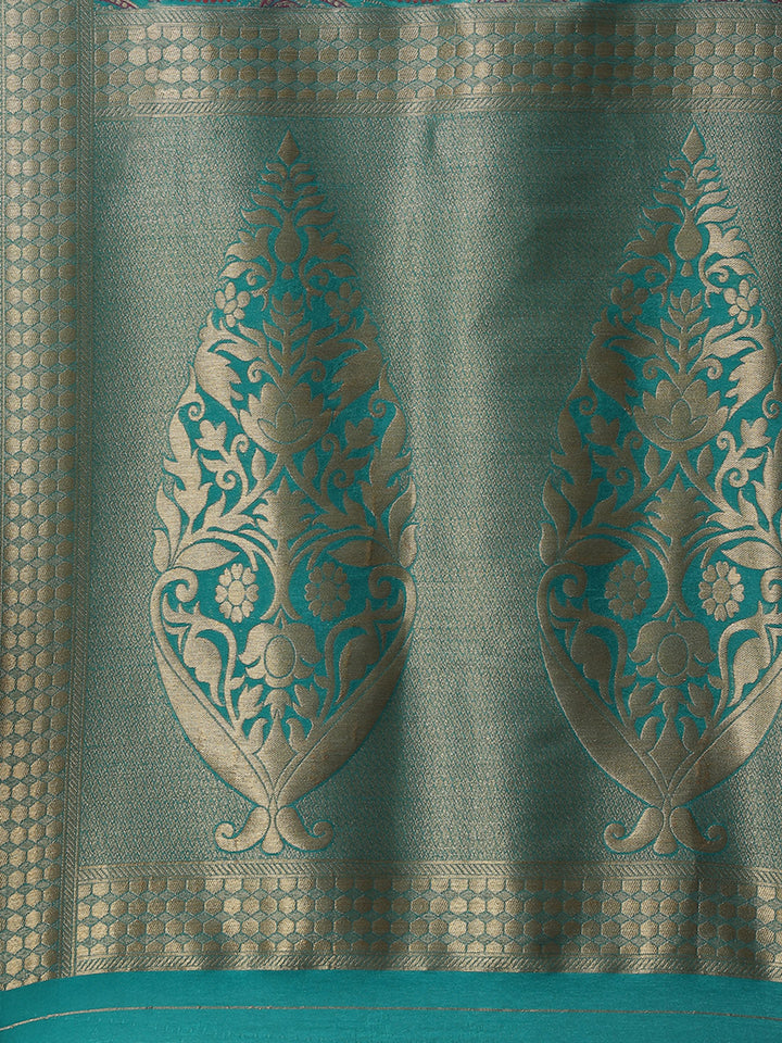 Zari Jaal Handloom Woven Saree
