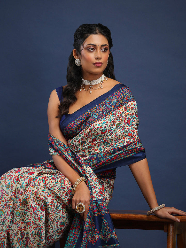 Digital Printed Art Silk Saree
