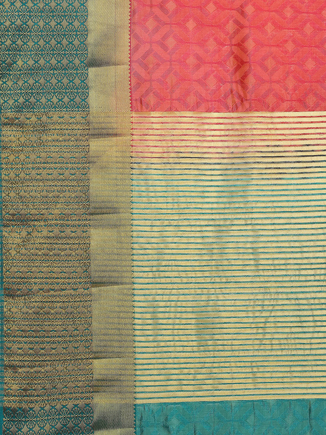 Plain Zari Border Handloom Woven Saree