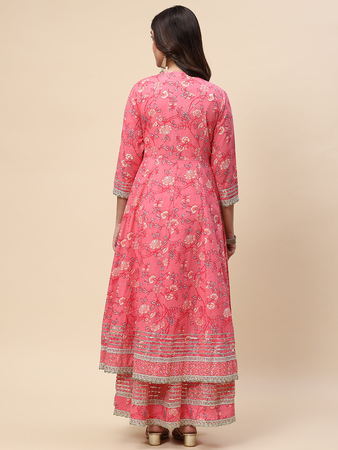 Printed Cotton Double Layer Anarkali Kurta