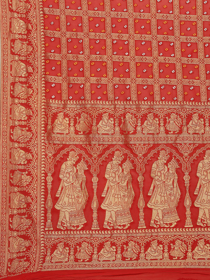 Gharchola Georgette Plain Saree