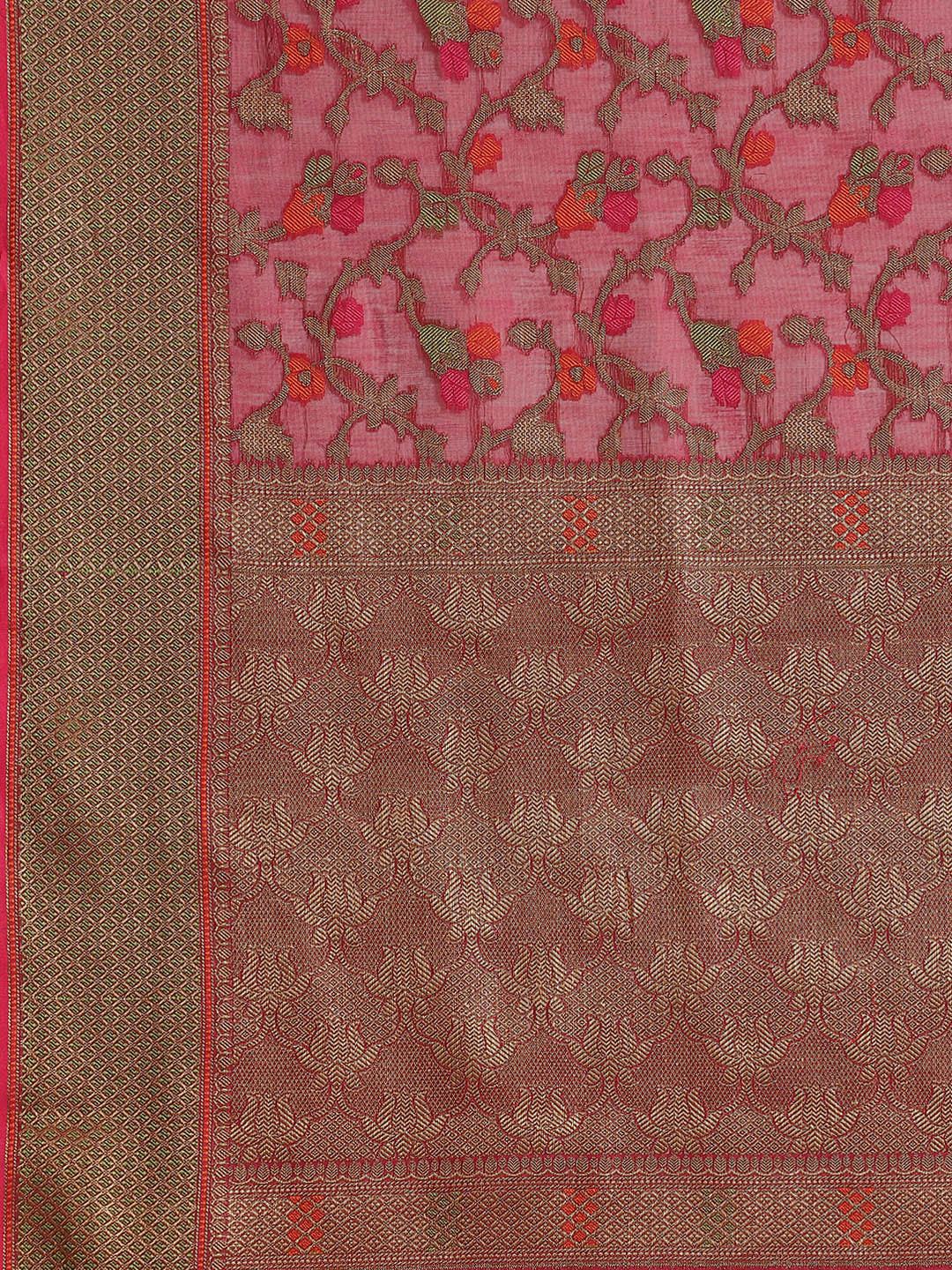 Zari Jaal Cotton Woven Saree