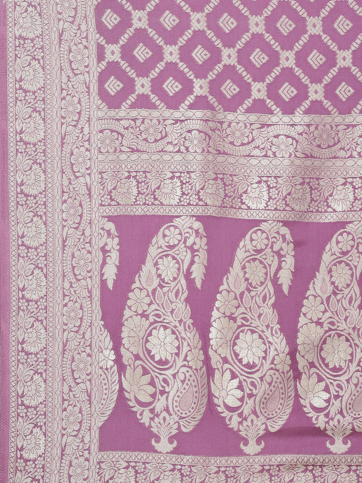 Zari Jaal Crepe Plain Saree