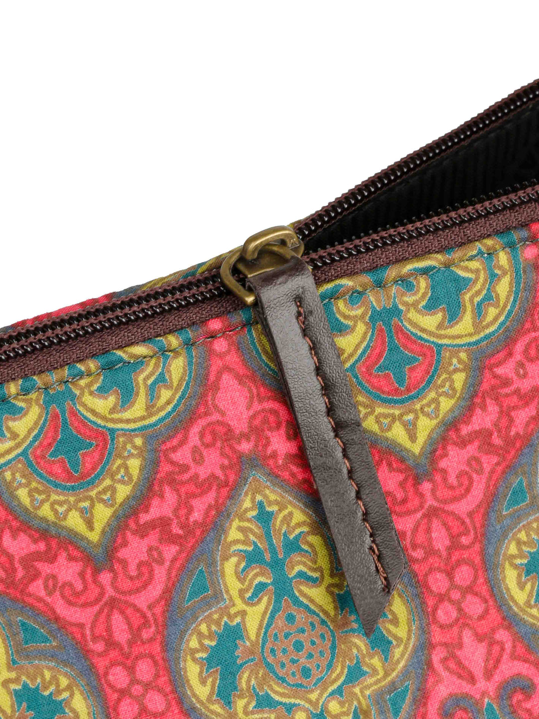 Multicolor Printed Cotton Handbag With Pouch