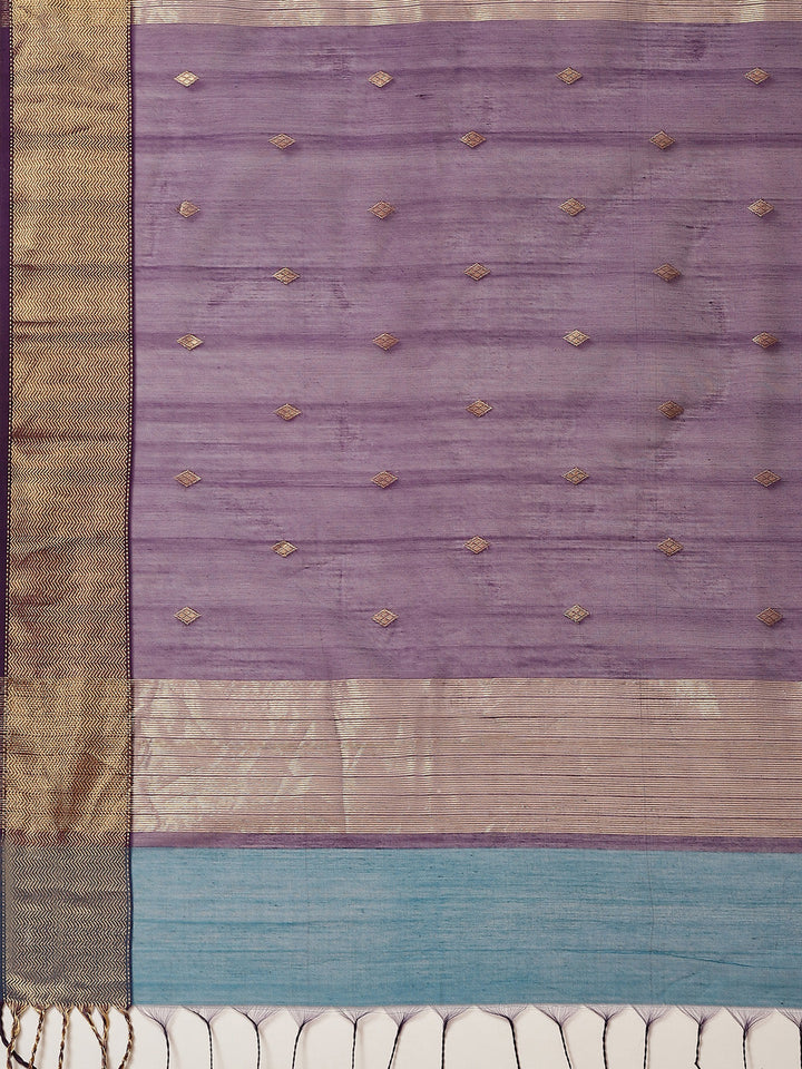 Zari Border Booti Cotton Woven Saree