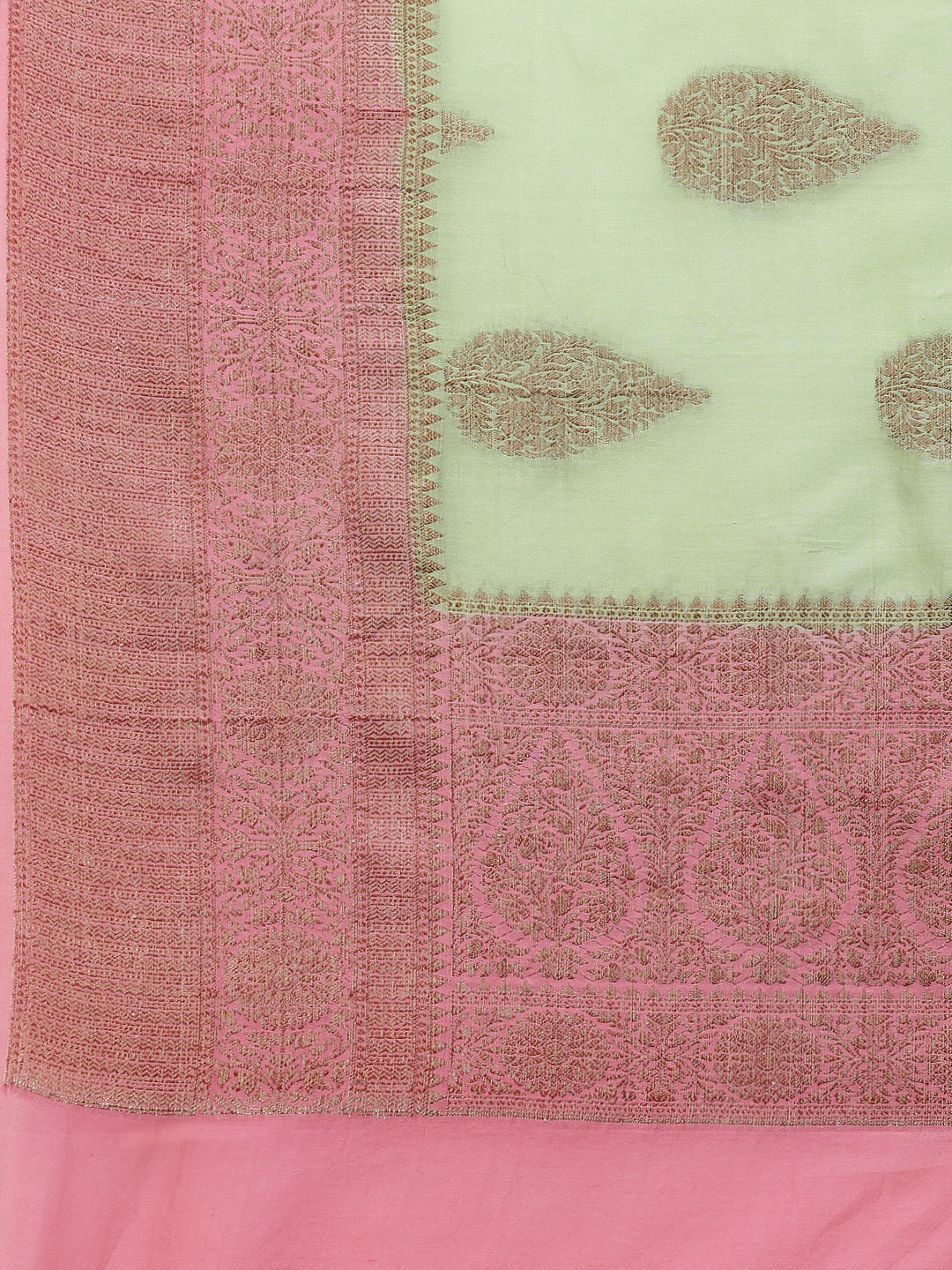 Zari Border Booti Cotton Woven Saree