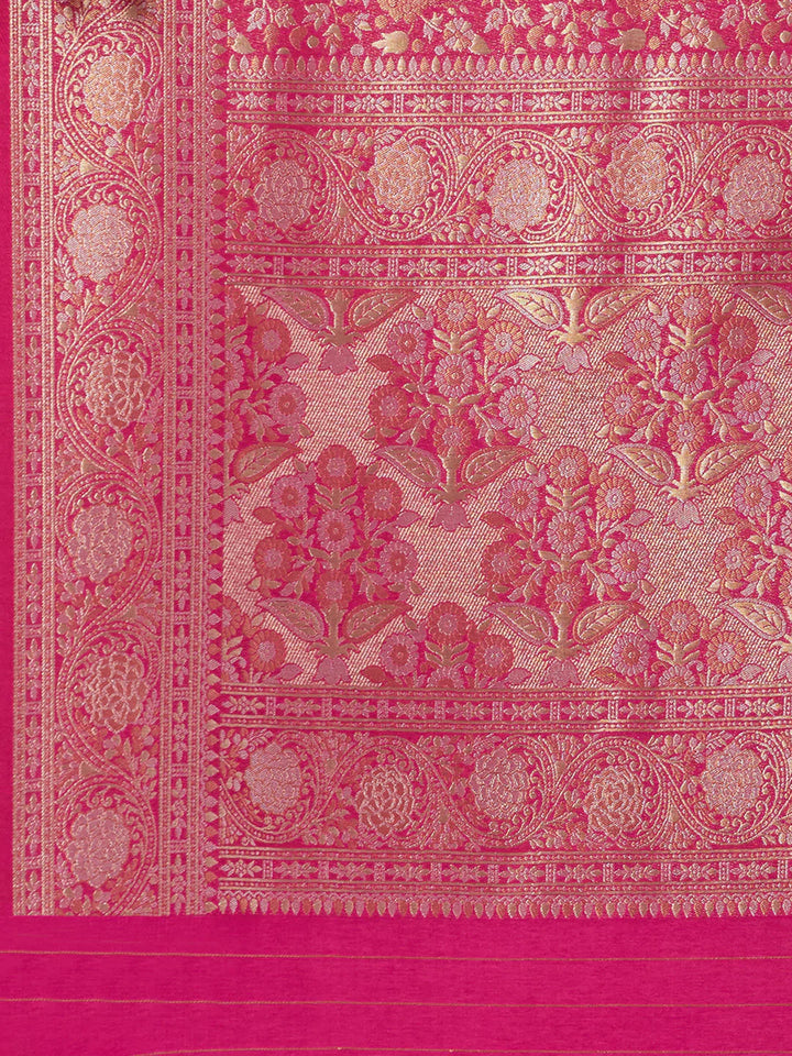 Brocade Zari Jaal Handloom Woven Saree