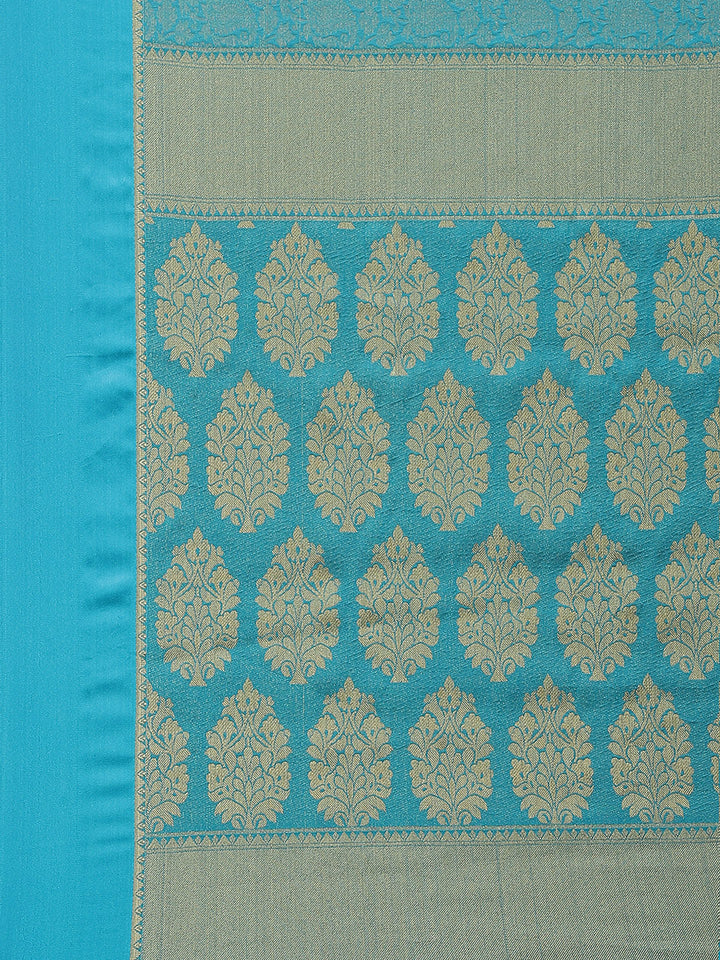 Light Brocade Georgette Plain Saree