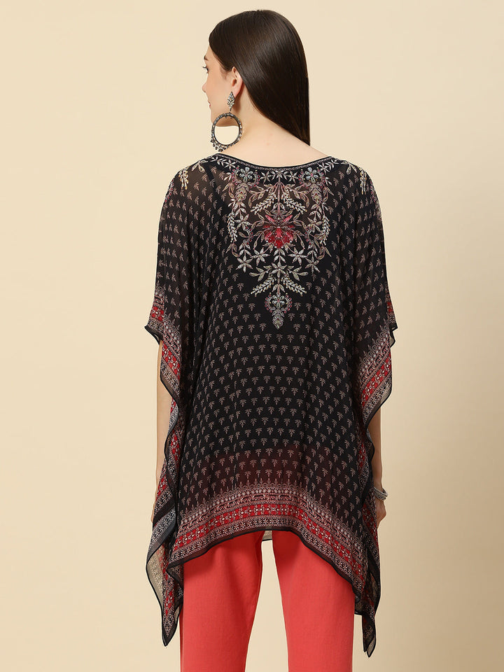 Digital Printed Georgette Kaftan Kurta