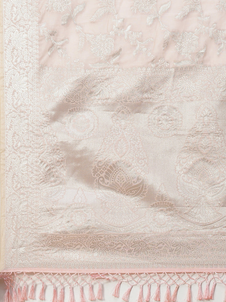 Zari Jaal Organza Woven Saree