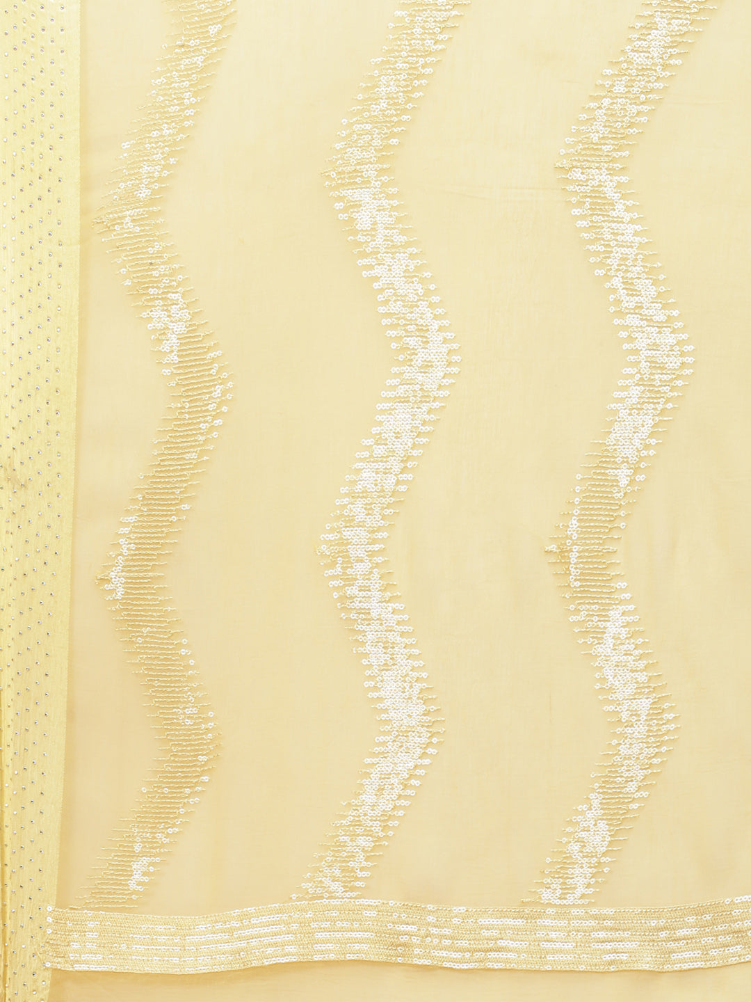 Sequin Embroidered Chiffon Plain Saree