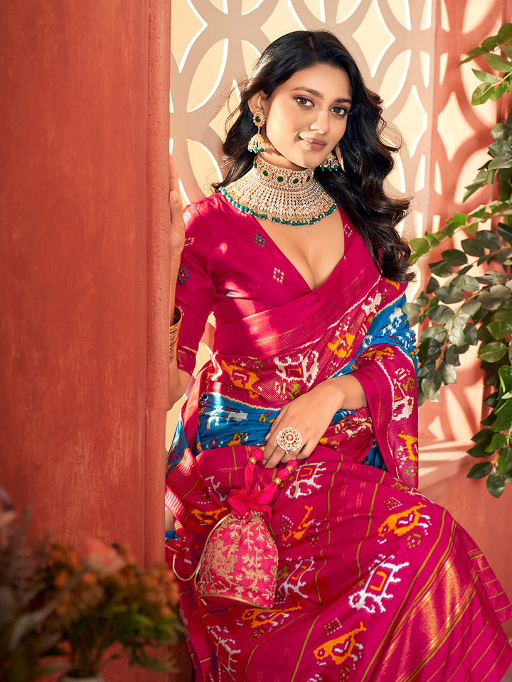 Printed Tussar Saree