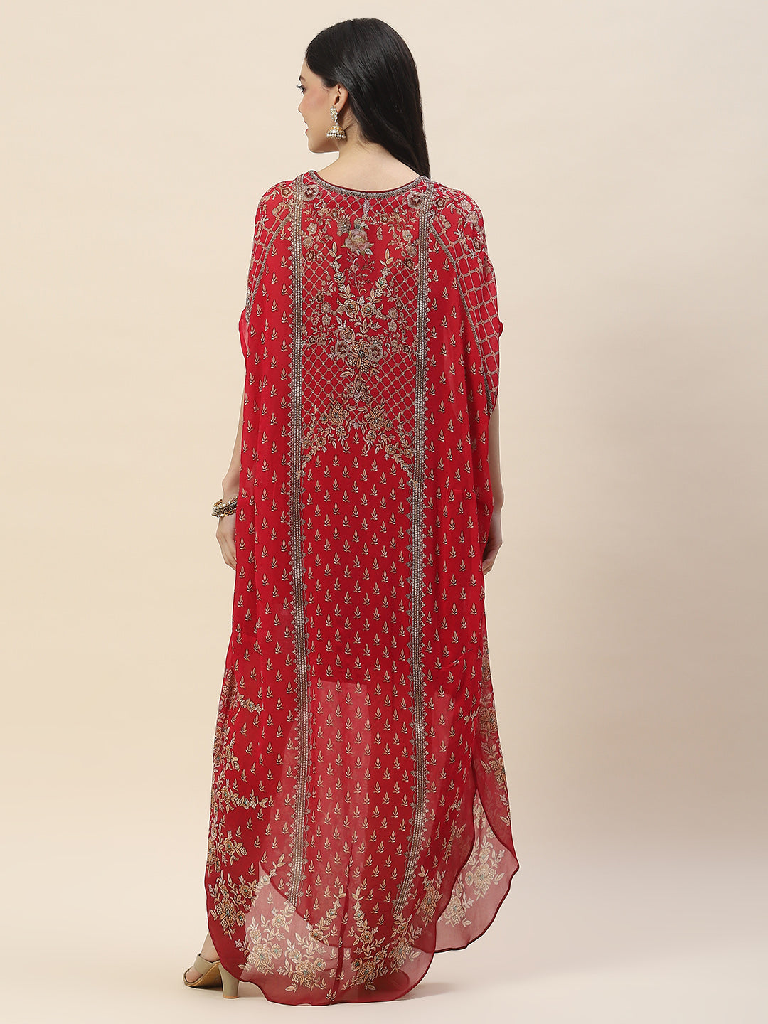 Digital Print Georgette Kaftan Kurta