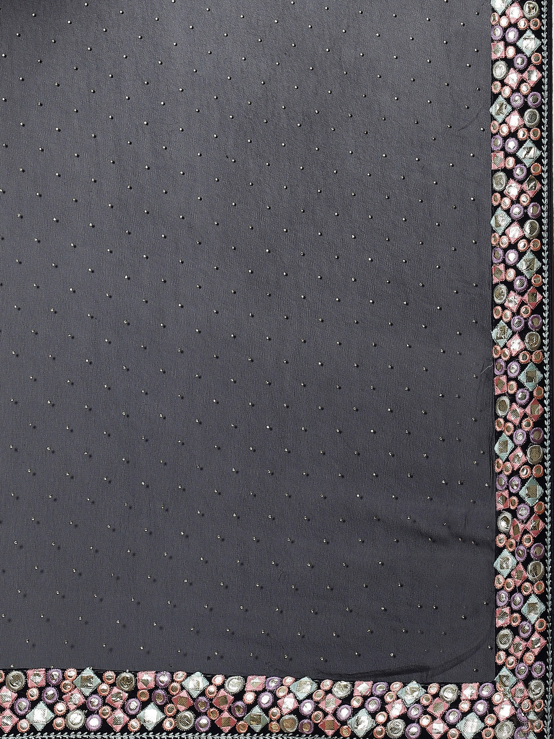 Plain Embroidered Georgette Saree