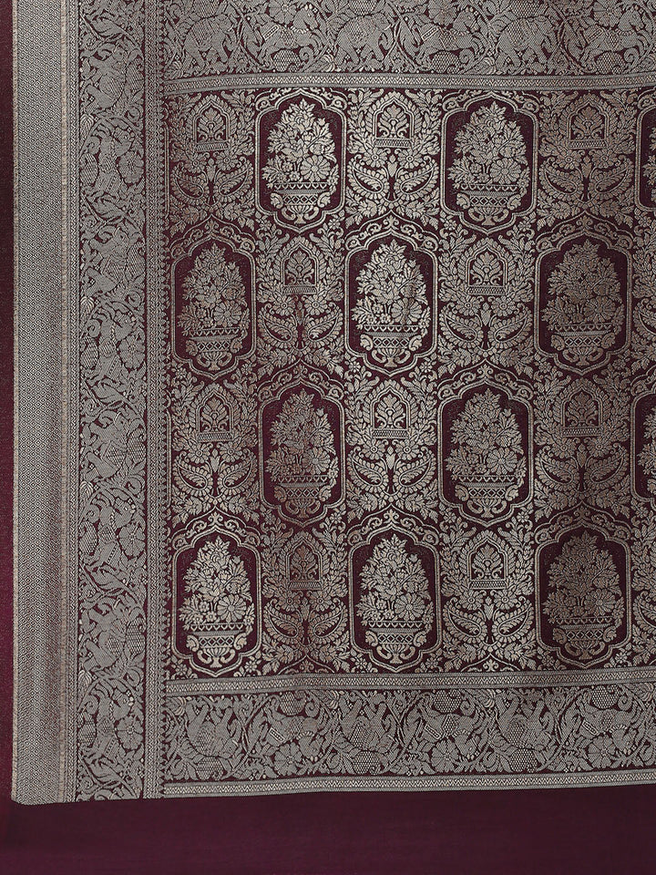 Zari Jaal Woven Handloom Saree