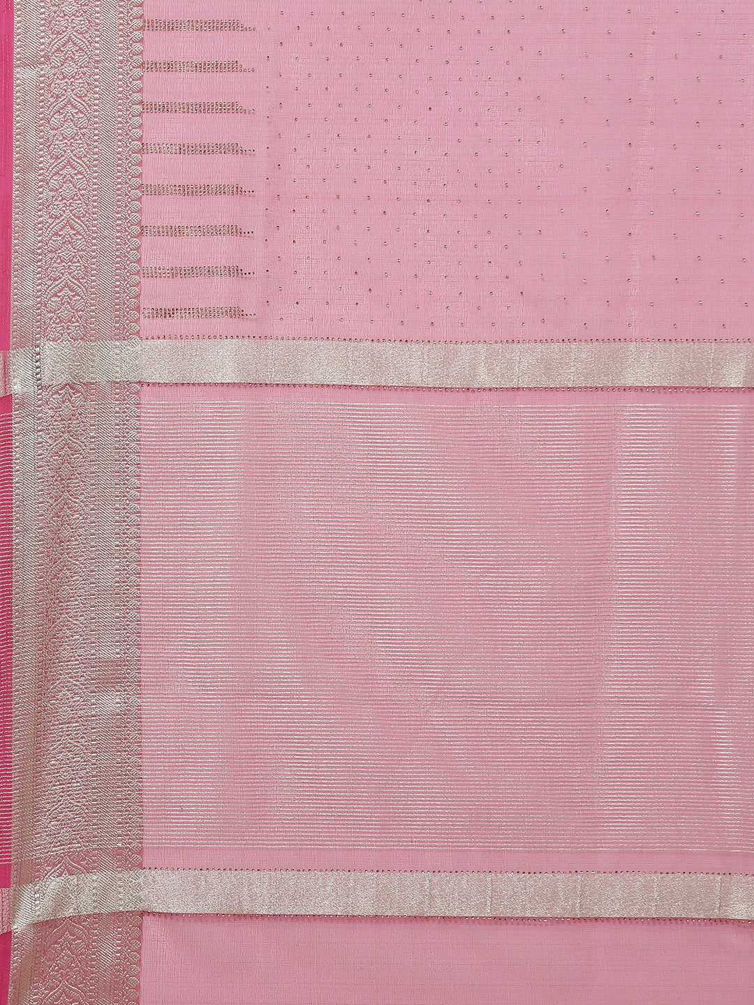 Stone Work Organza Plain Saree