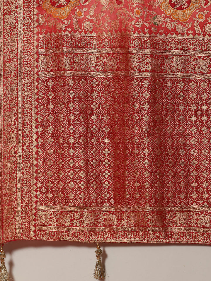 Zari Jaal Handloom Woven Saree