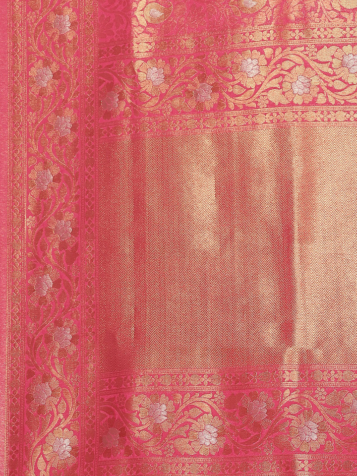 Art Handloom Saree with Zari Jaal Border