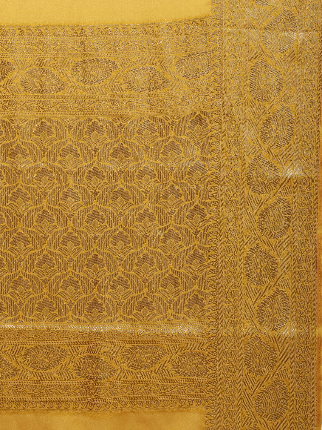 Plain Zari Border Georgette Saree