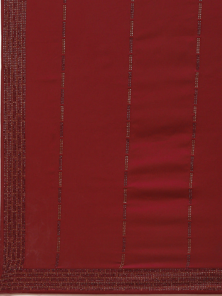 Swarovski Jaal Embroidered Satin Saree