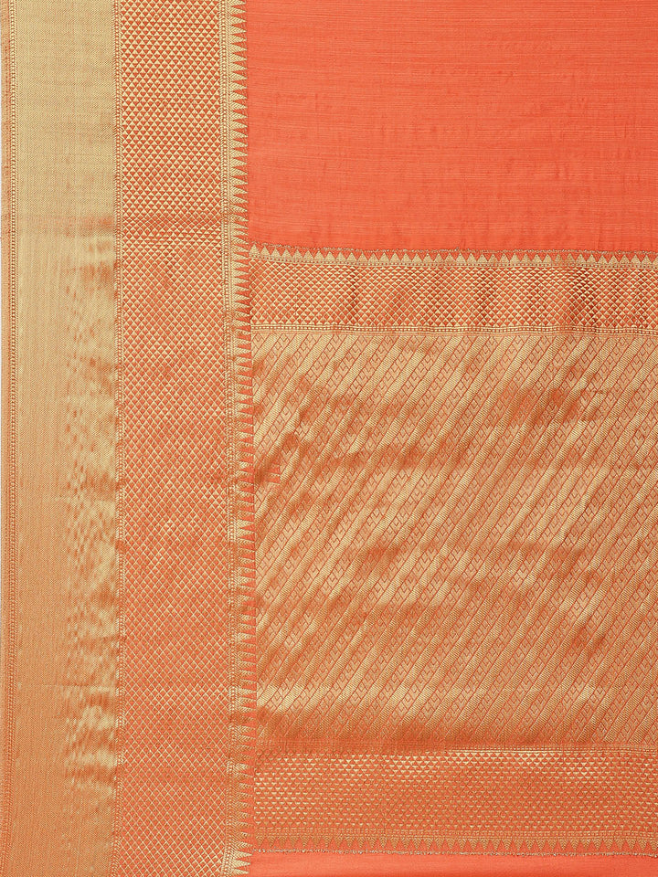 Plain Zari Border Art Handloom Woven Saree