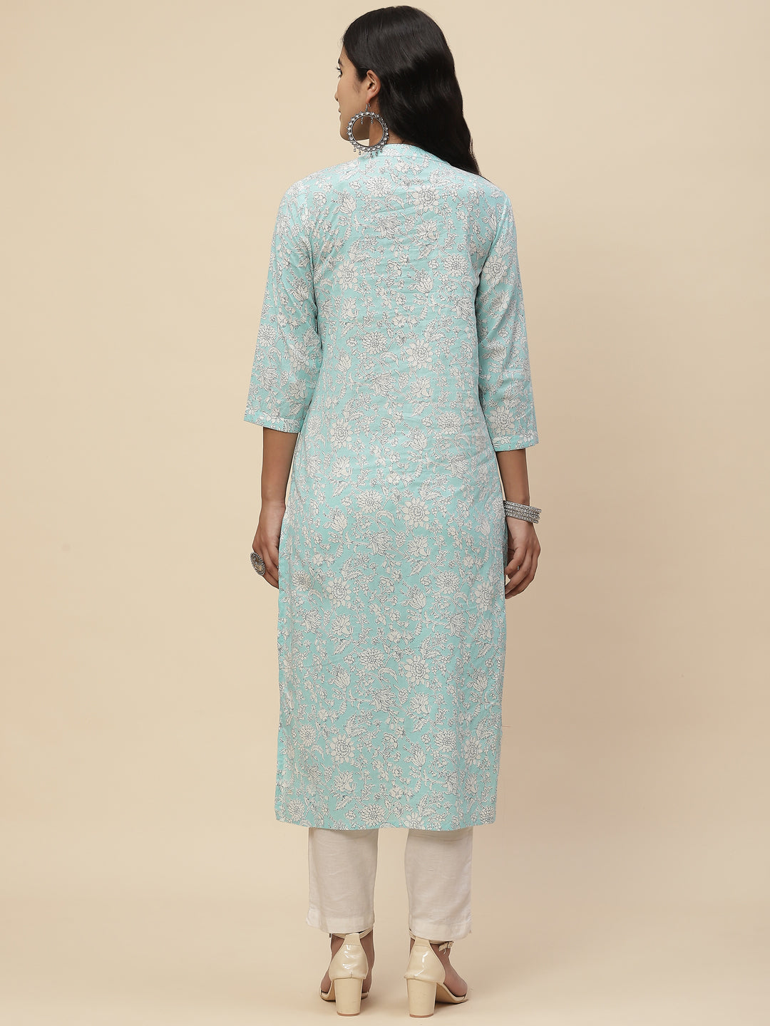 Floral Printed Cotton Kurta