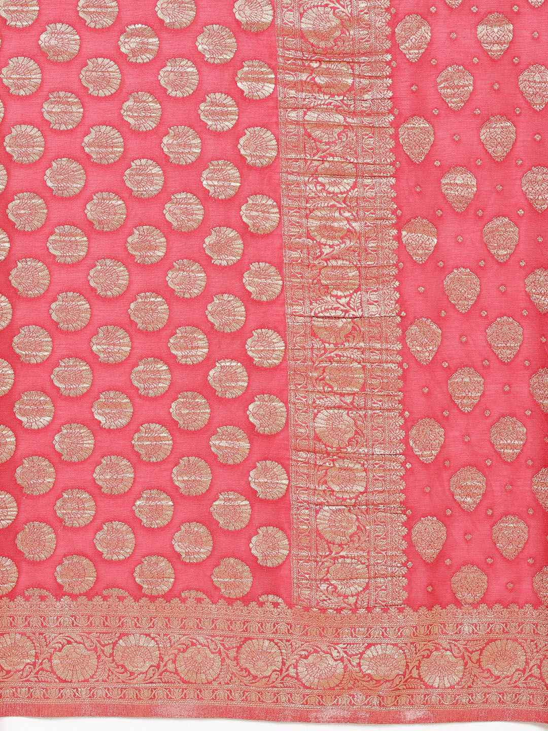 Zari Border Plain Georgette Saree