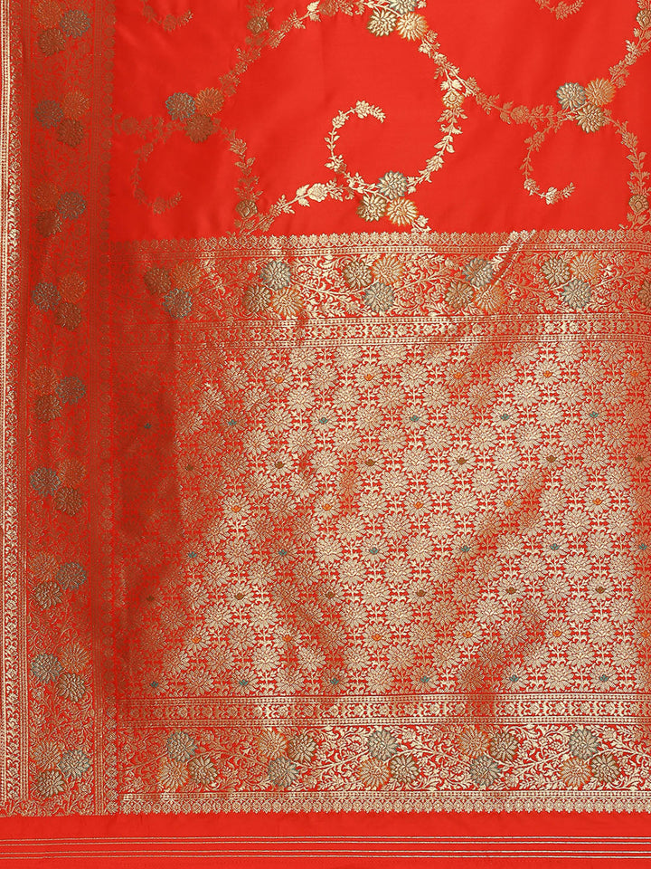 Zari Jaal Woven Art Silk Banarsi Saree