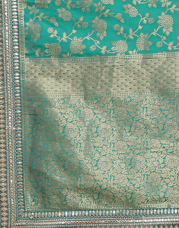 Banarasi Woven Embroidery Silk Saree