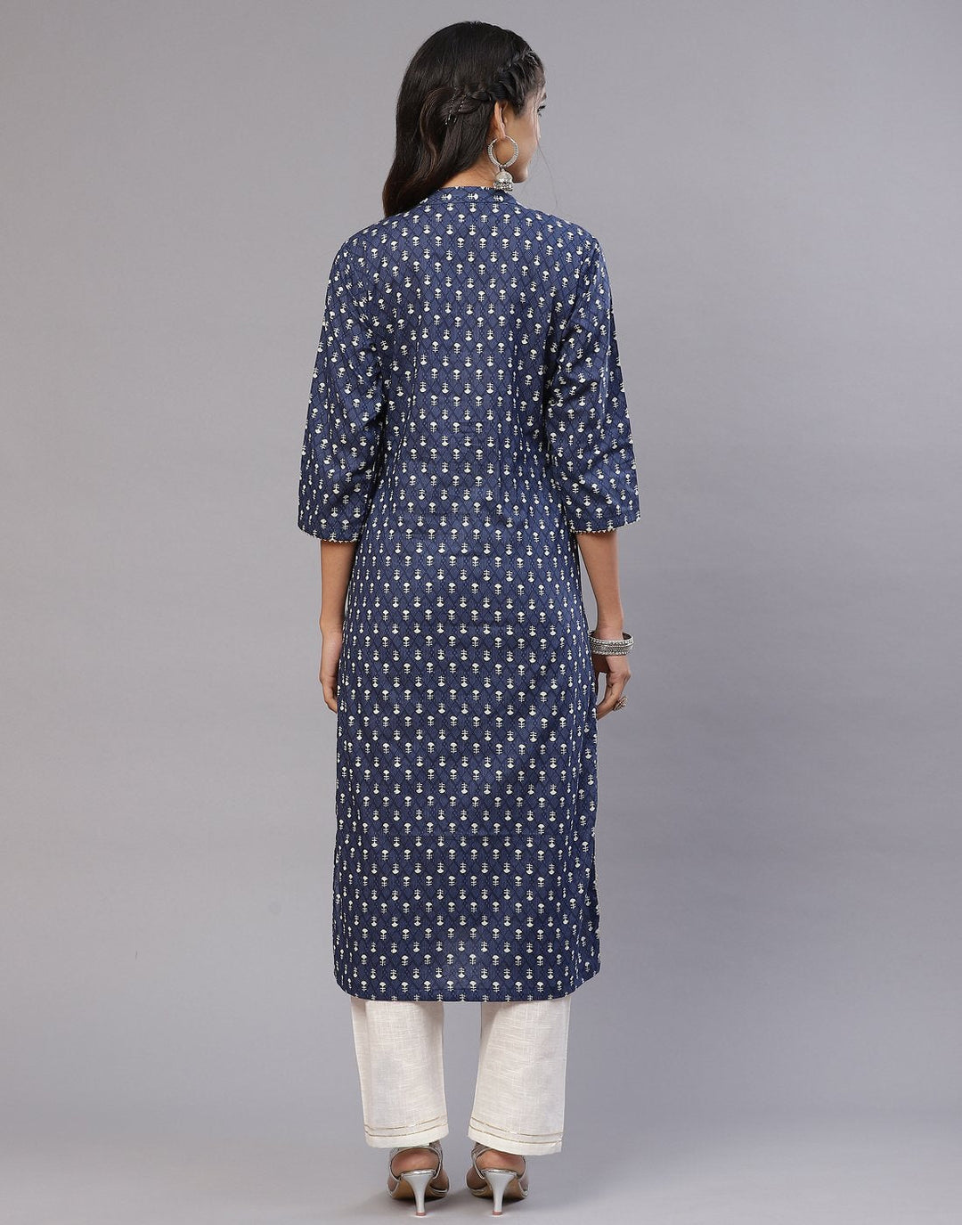 Cotton Kurti With Yoke Embroidery