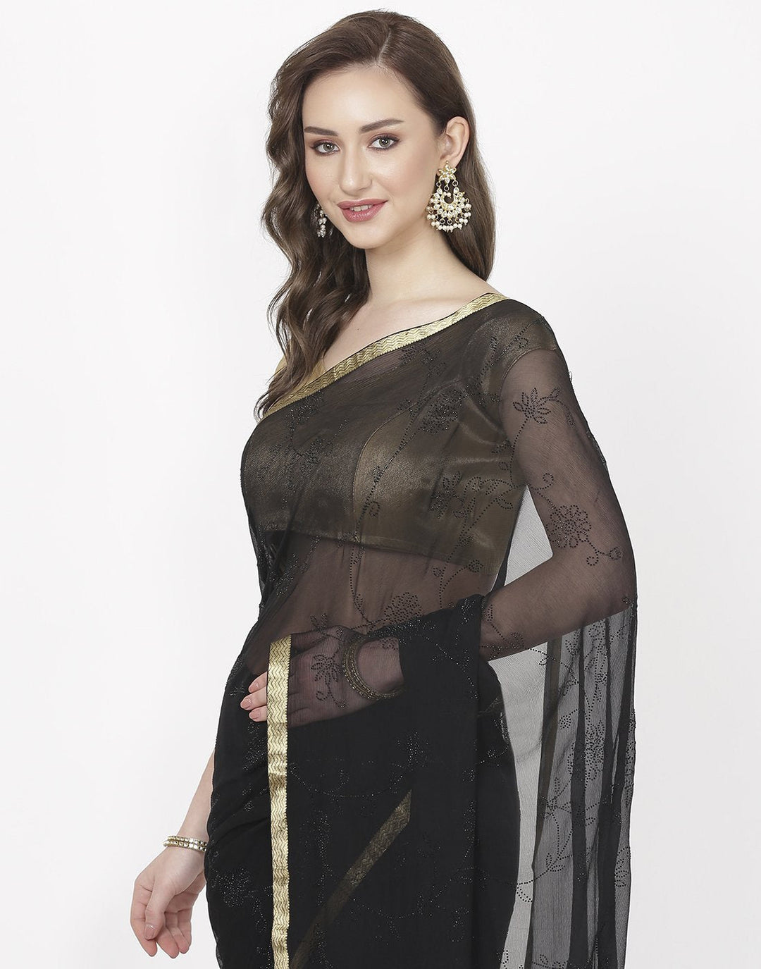 Black Chiffon Saree