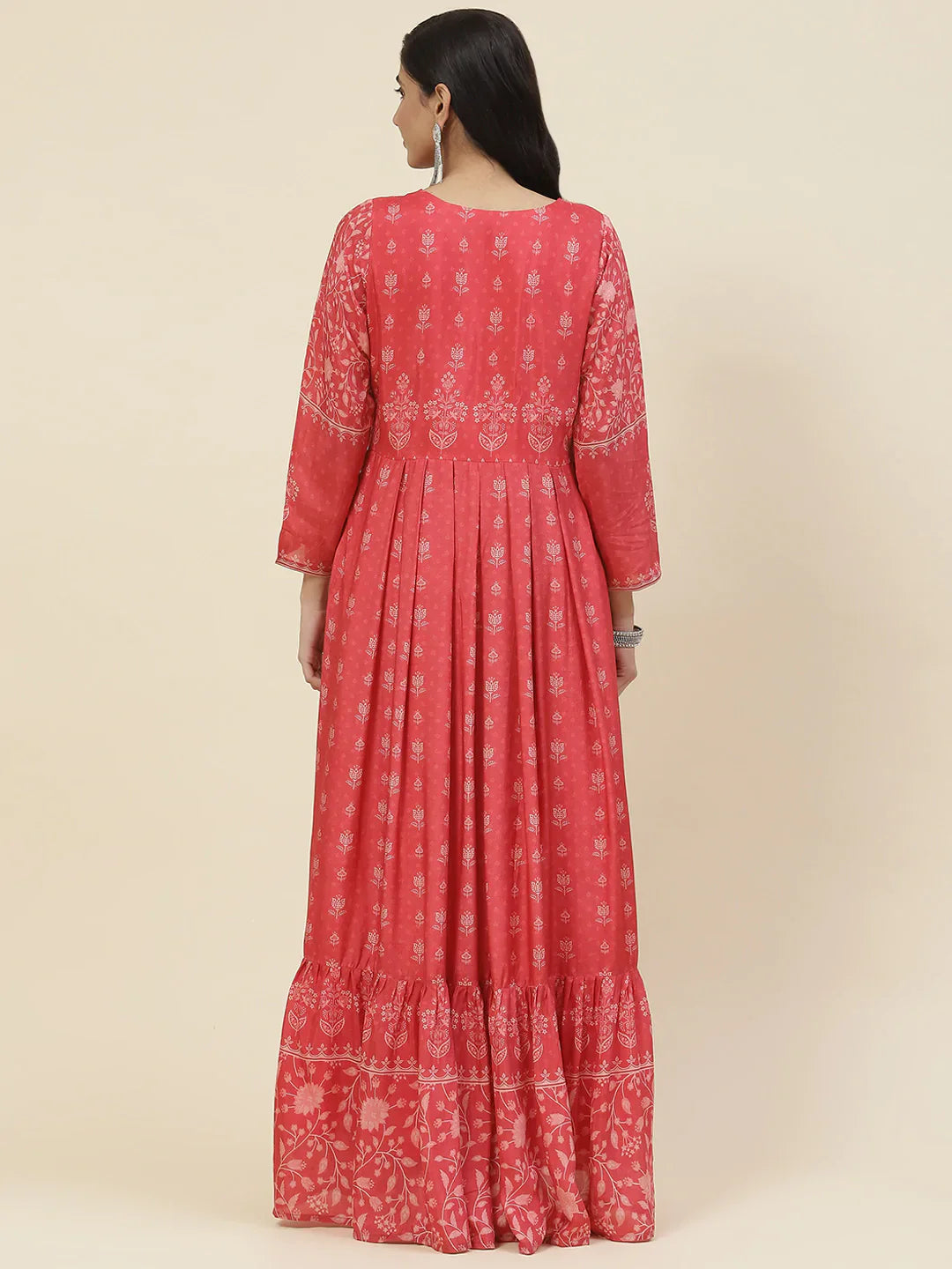 Printed With Yoke Embroidered Muslin Kurta