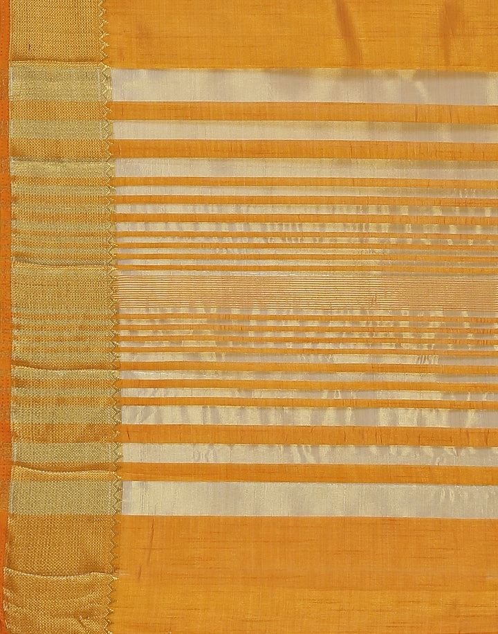 Plain Zari Border Art Handloom Woven Saree