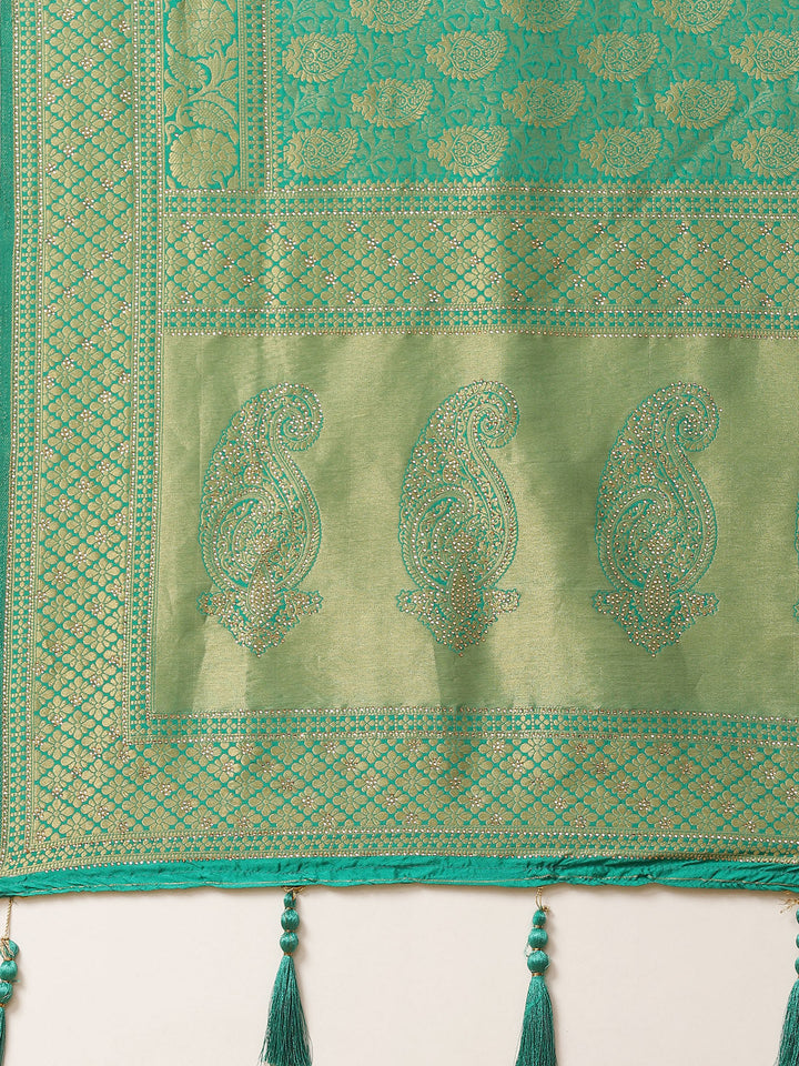 Swarovski Art Handloom Woven Saree