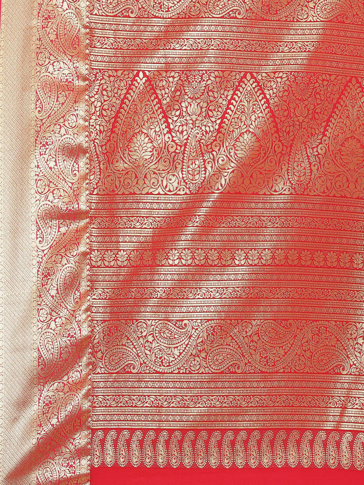 Art Handloom Saree with Brocade Zari Jaal Border