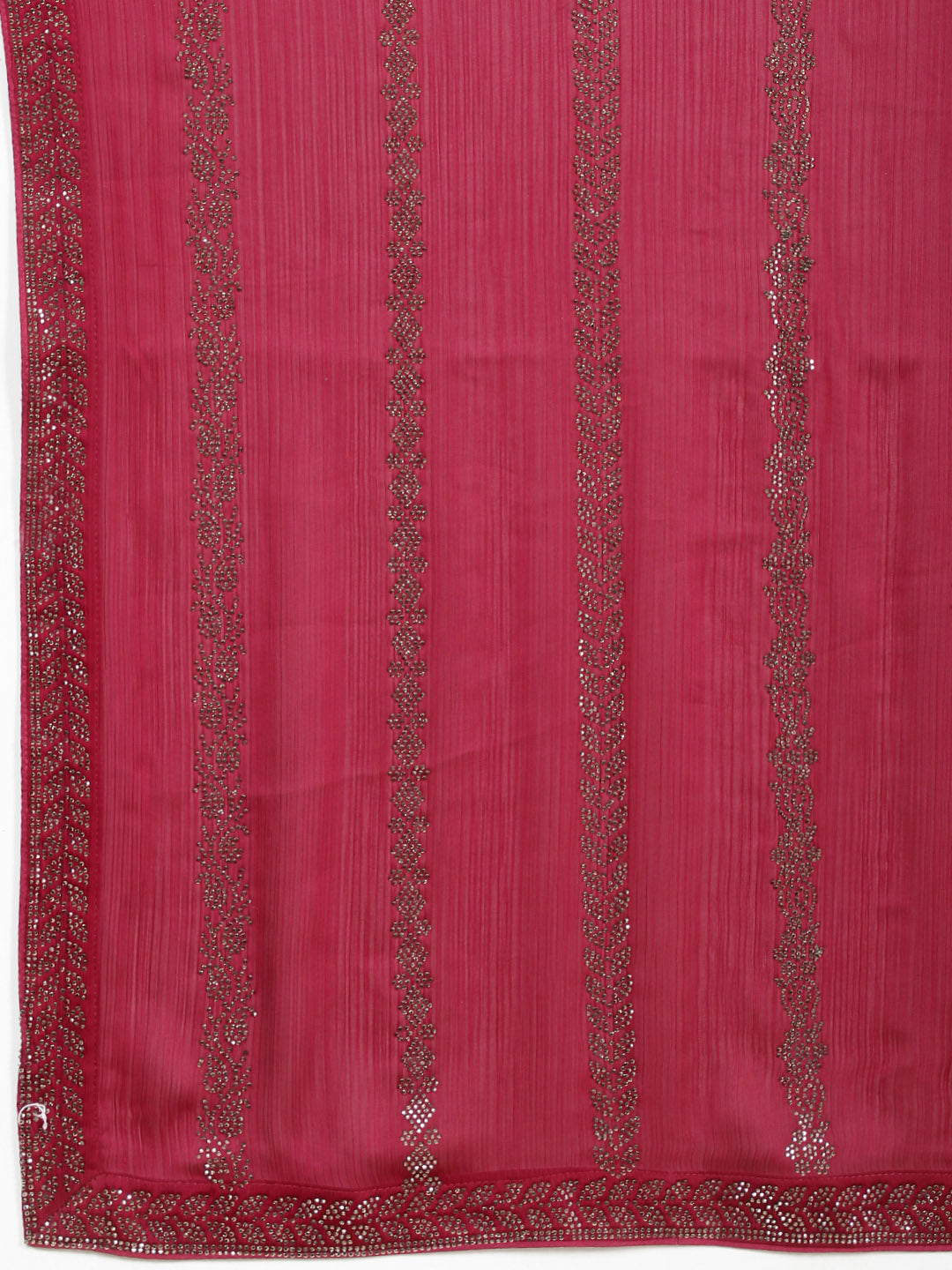 Stone Embroidered Chiffon Saree