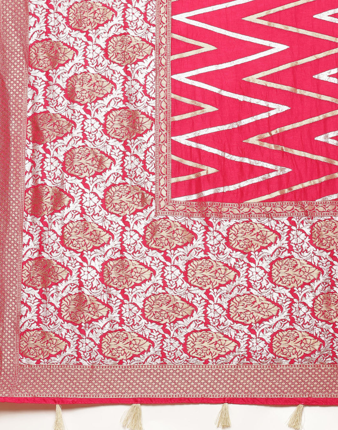 Zari Jaal Banarsi Plain Saree