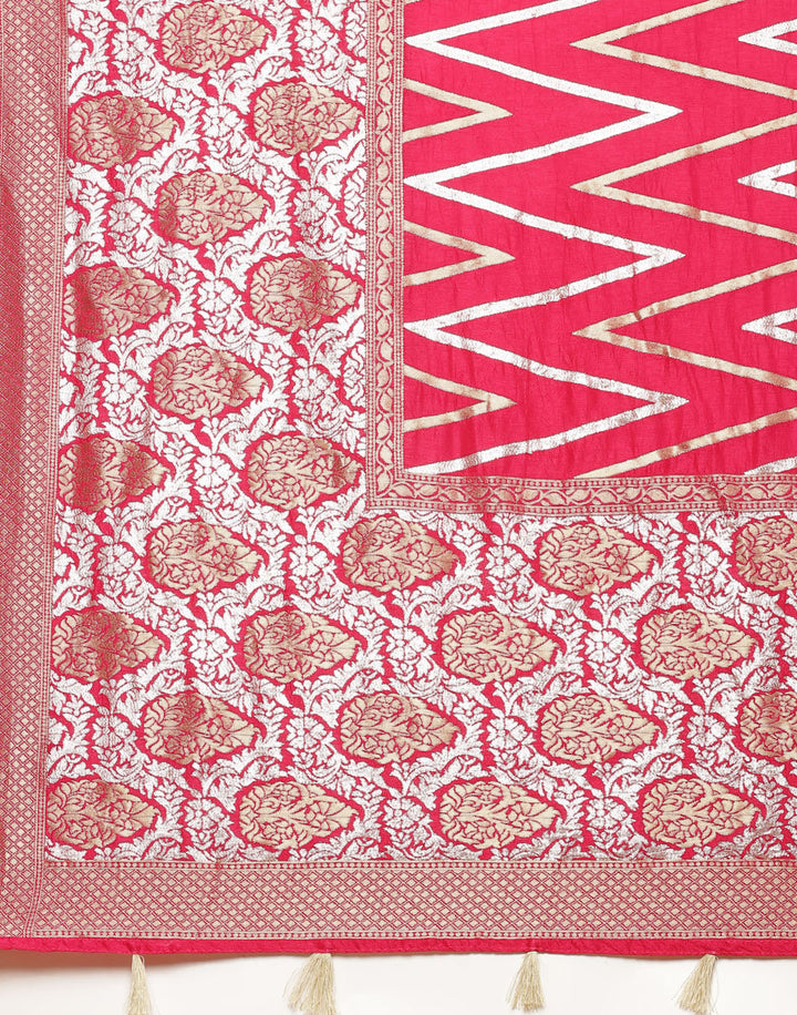 Zari Jaal Banarsi Plain Saree