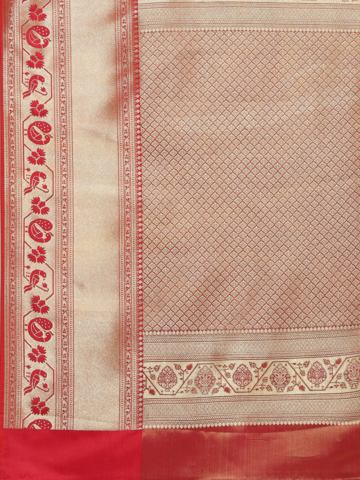 Brocade Zari Jaal Banarasi Woven Saree